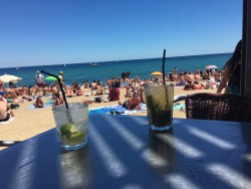 Beach drinks, Barcelona.